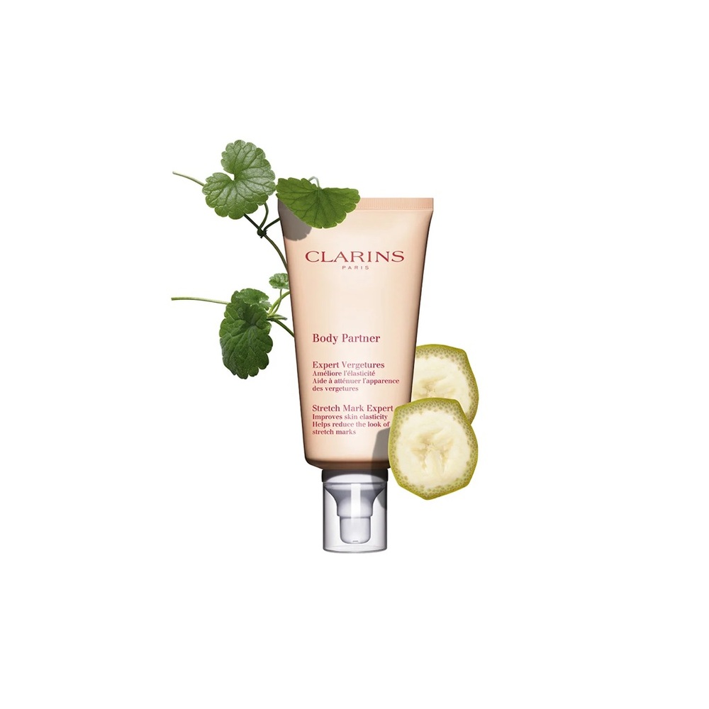 Clarins Body Partner Moisturizer - Cream and Silver Accents